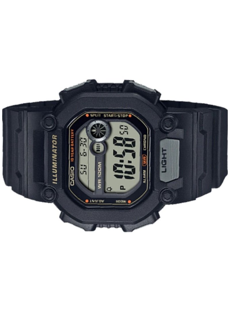 CASIO Water Resistant Resin Band Wrist Watch W-737HX-1AVDF - 45 mm - Black - Image 2