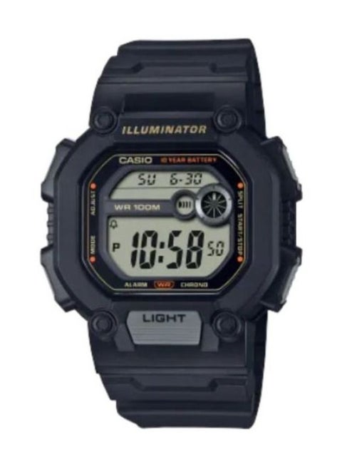 Water Resistant Resin Band Wrist Watch W-737HX-1AVDF - 45 mm - Black