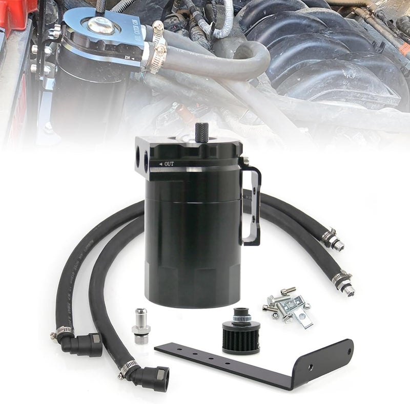 RULLINE Ruien Oil Catch Can Kit - Oil Separator Reservoir Tank for 2011-2019 Ford F150 - Image 1