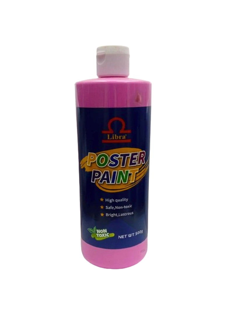 Libra Poster Paint High Quality Safe Non Toxic Bright  500g Dark Pink - Image 1