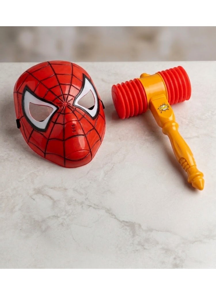 AVENGERS Spiderman Mask & Hammer Set with Cape – Superhero Pretend Play Costume Set FY966 - Image 2