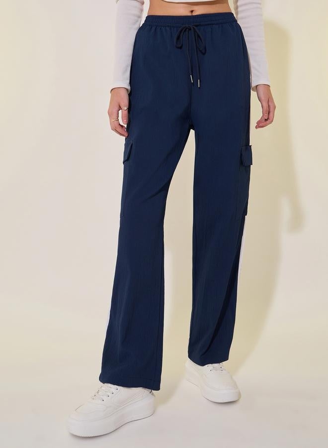 Take Two Striped Mid Rise Wide Leg Pants with Drawstring - Image 2