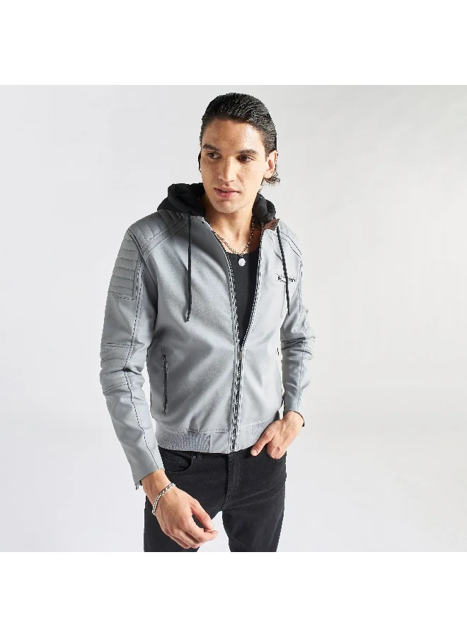 Splash FAV Hooded Zip Through Jacket with Long Sleeves and Pockets
