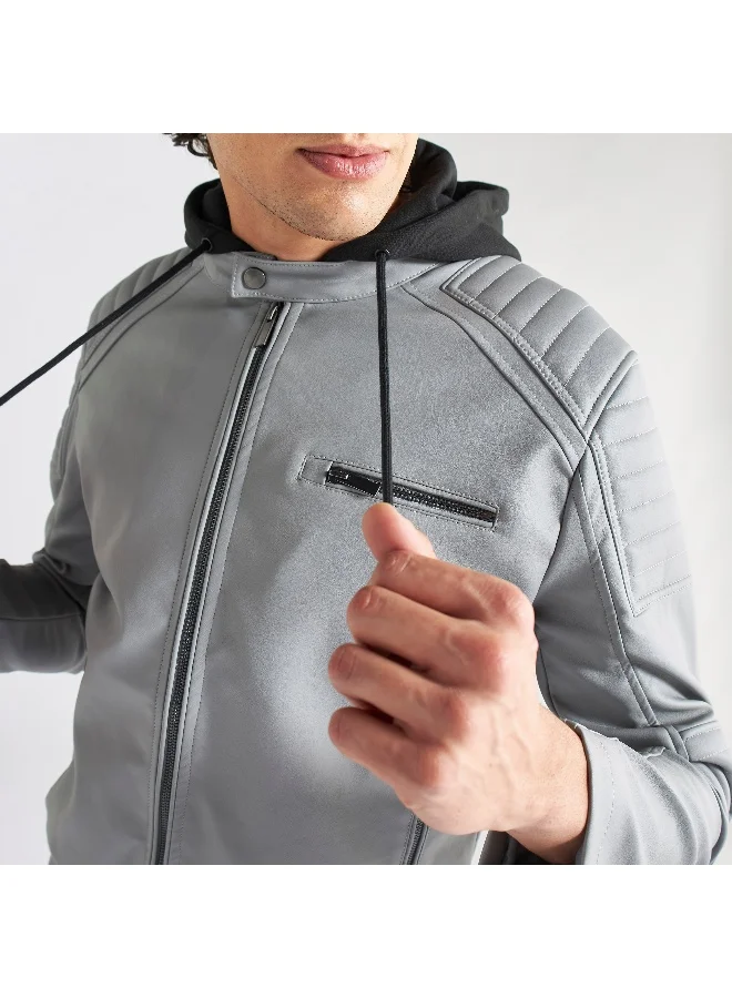 Splash FAV Hooded Zip Through Jacket with Long Sleeves and Pockets