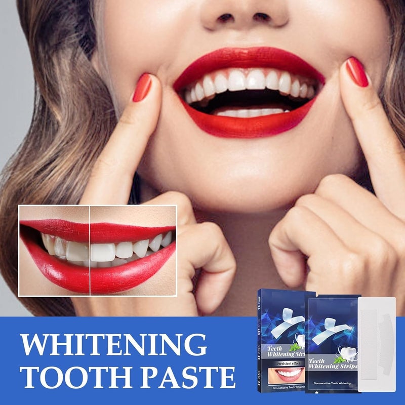 Deoxys 7 Pairs Teeth Whitening Strips Enamel Safe - Sensitivity Free, Dentist Formulated & Non-Toxic Certified for Whiter Teeth - Fast Results, 7 Treatments, 14 Strips - Image 2