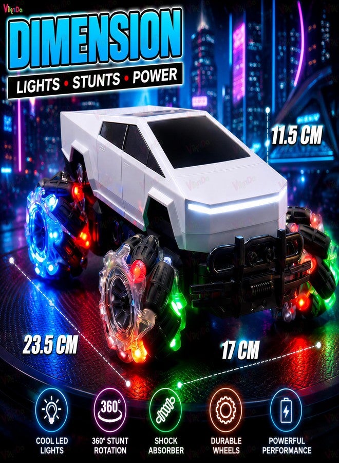 VikriDA RC 4x4 Drift Smoke Car Toy | 1:14 Scale 2.4Ghz Remote Control Sports Racing Car 360° Rotation,Lights Music Spin Stunt Remote Control Cars. - Image 3