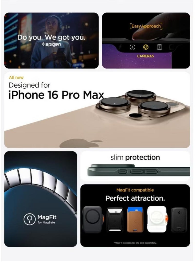 Spigen Thin Fit MagFit for iPhone 16 Pro Max MagSafe Case Cover (2024) - Abyss Green - Image 2