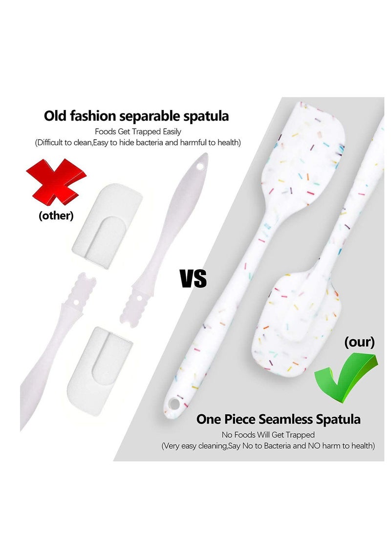 MIXDE Silicone Spatula Set 6 Piece, Heat Resistant Cake Cream Butter Spatulas BPA-Free Kitchen Silicone Mixing Scraper Tool for Cooking and Baking, for Non Stick - Image 2