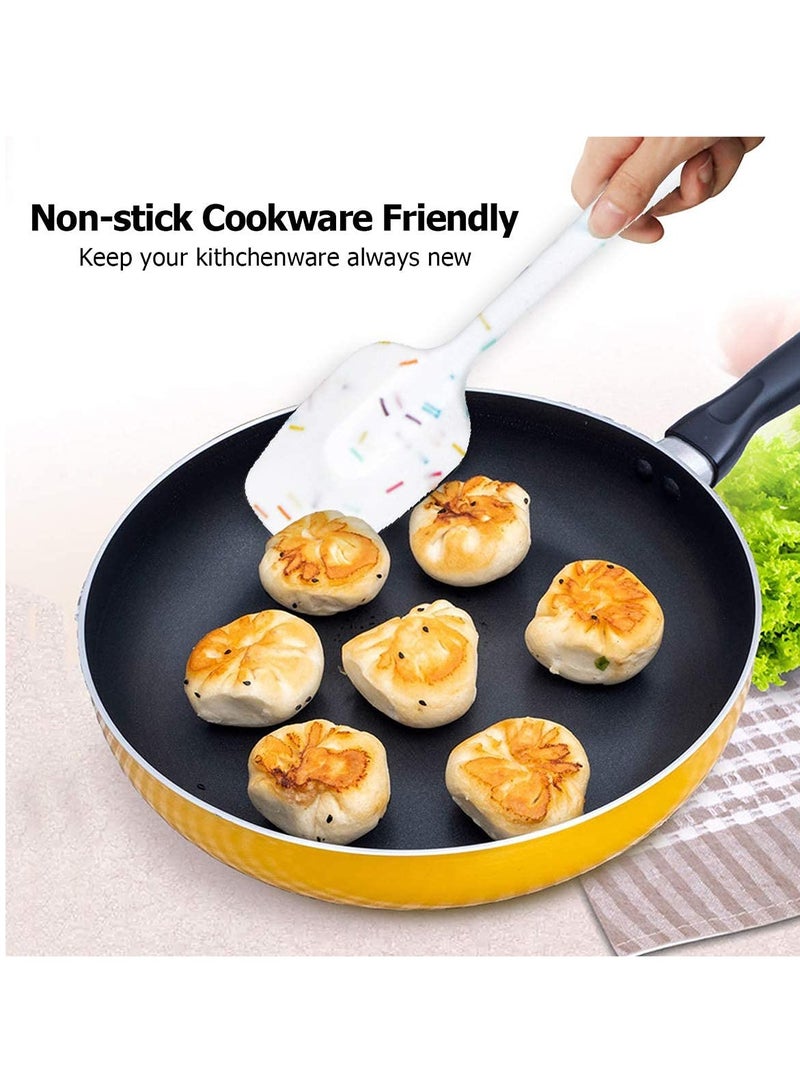 MIXDE Silicone Spatula Set 6 Piece, Heat Resistant Cake Cream Butter Spatulas BPA-Free Kitchen Silicone Mixing Scraper Tool for Cooking and Baking, for Non Stick - Image 4