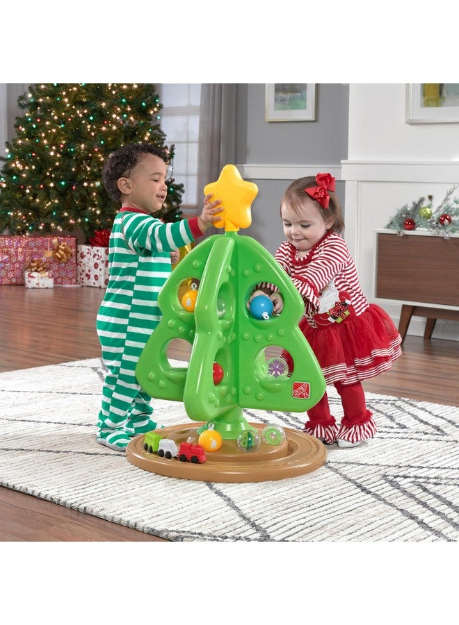 Step2 My First Christmas Tree For Kids, Interactive Christmas Tree Toy, Toddlers Ages 1.5+ Years Old, 12 Colorful Plastic Ornaments To Decorate, Mini Train Set Circles The Skirt  - Image 4