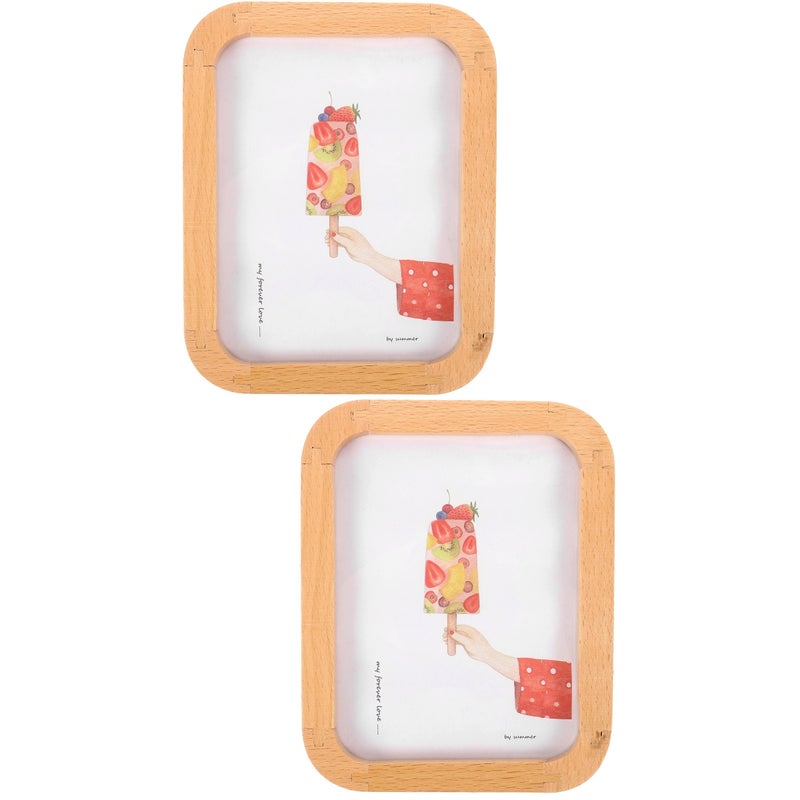 2pcs Desktop Standing Photo Frame Delicate Picture Photo Display Frame Home Decoration - Image 1