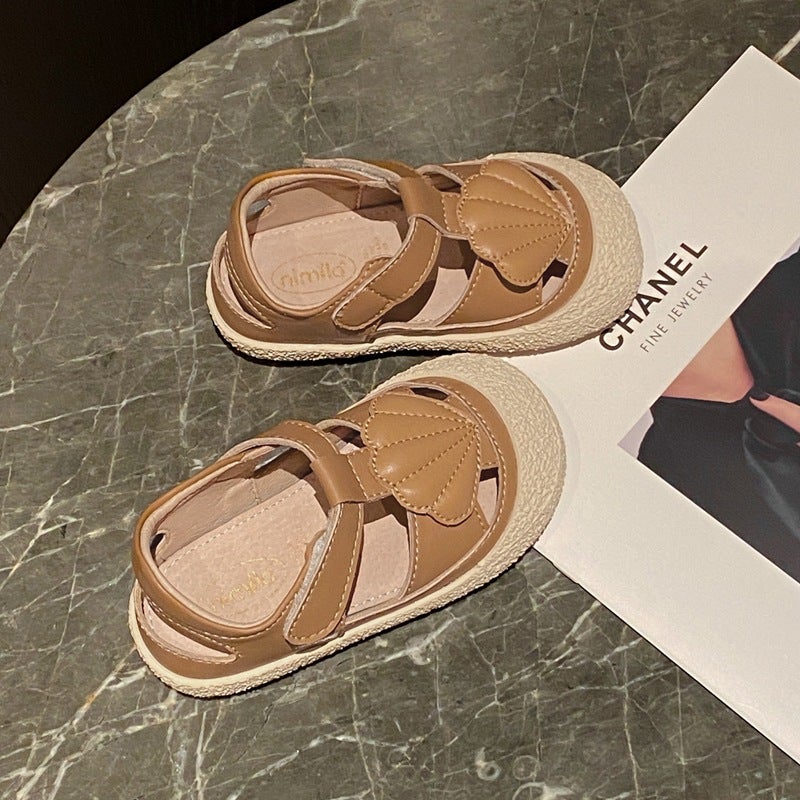 Girls' Sandals Fashion Princess Shoes Soft Sole Closed-Toe Baby Genuine Leather Shoes Children'S Summer Beach Shoes - Image 5