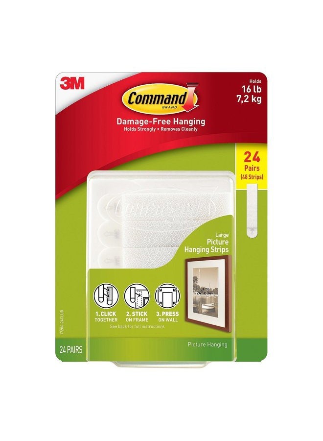 Command Picture & Frame Hanging Strips, Large (24 Pair) - Image 1