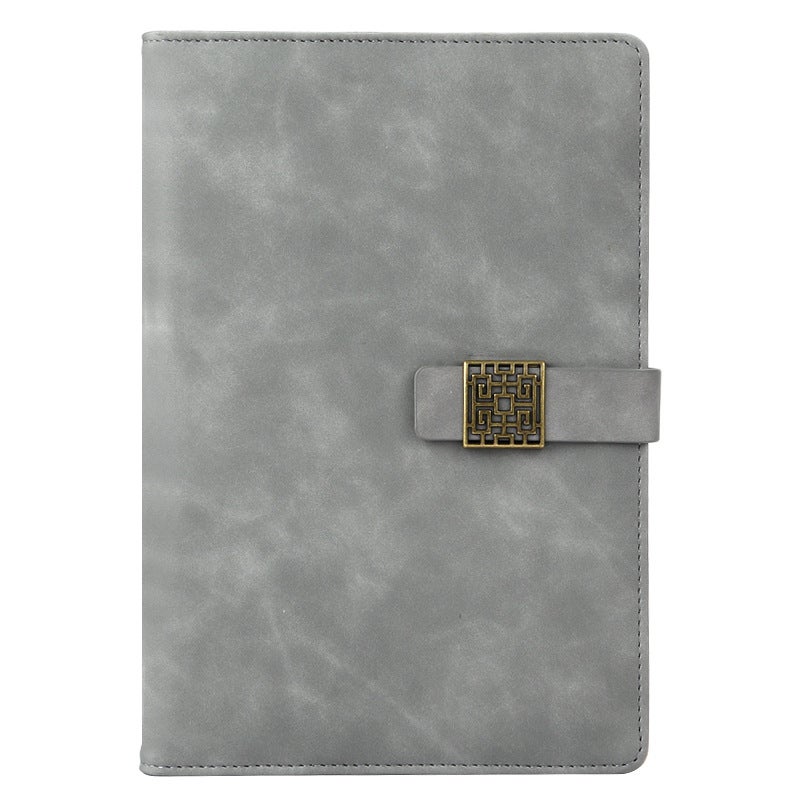 Business Notebook Stationery A5 Simple Window Grilles Hollow Record Office Work Notepad Logo Buckle Notebook - Image 5