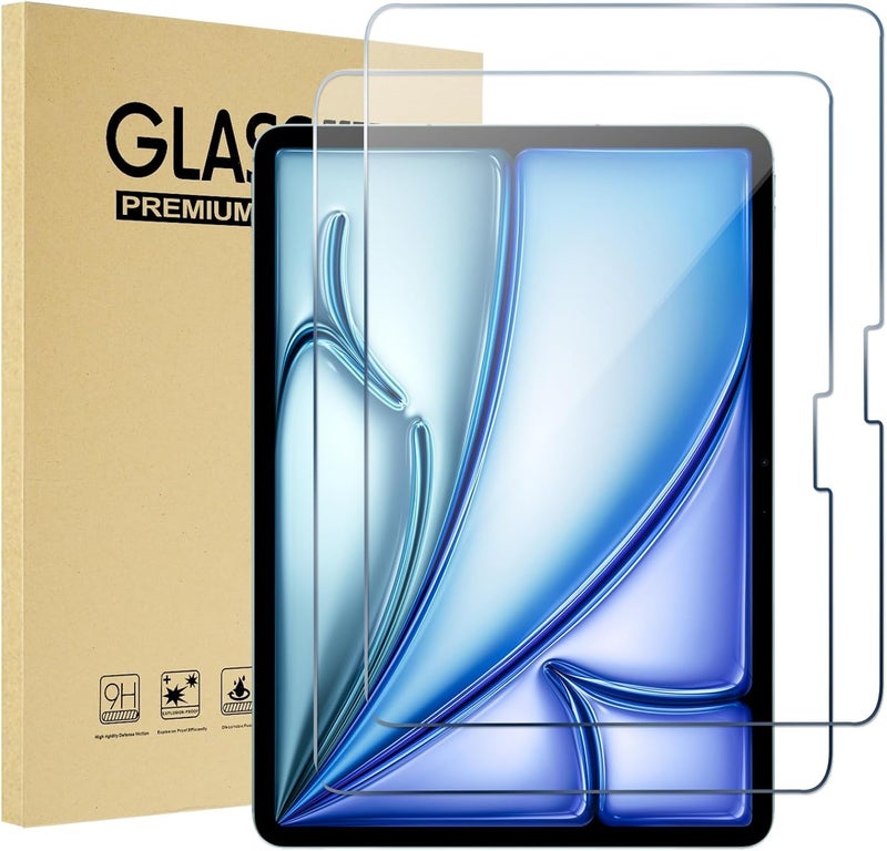 TXWLLIU Pack of 2 Screen Protectors for iPad Air 11 Inch M3/M2 (2025/2024), 9H Tempered Screen Protector, Clear - Image 1