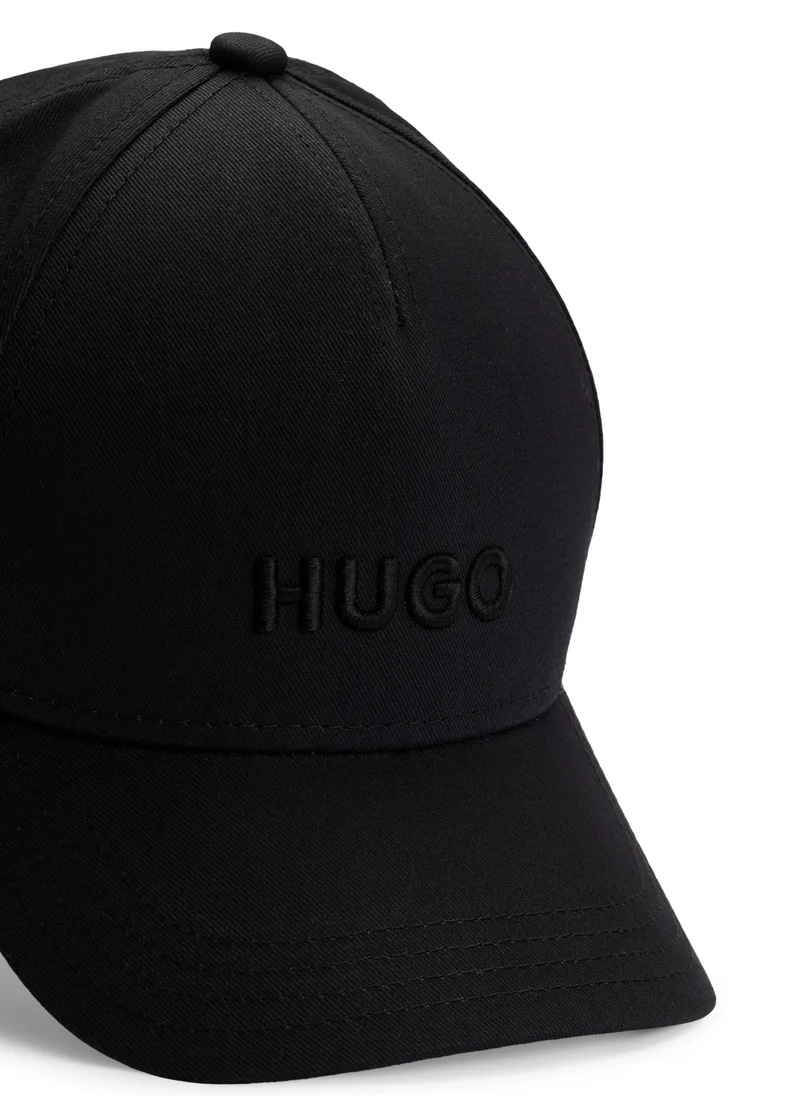 HUGO Logo-embroidered cap in cotton twill