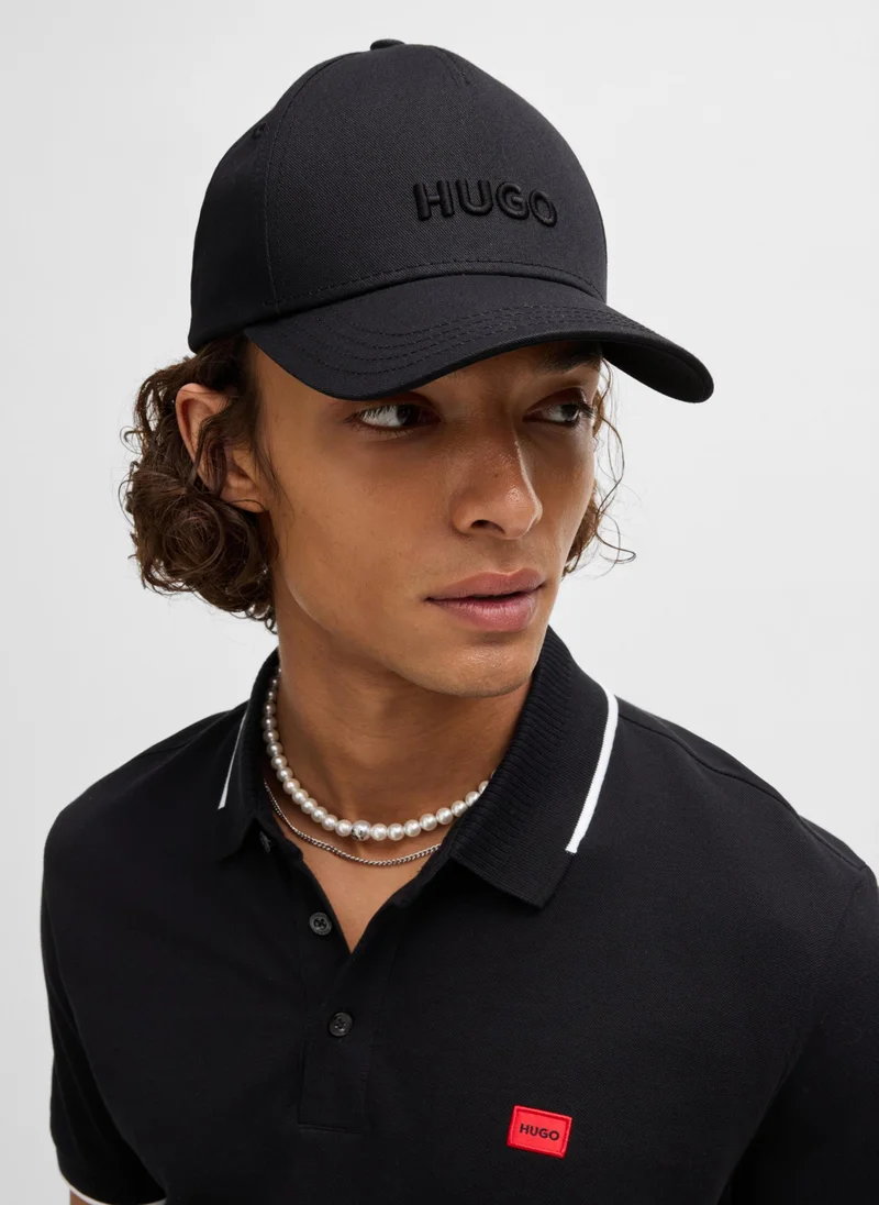 HUGO Logo-embroidered cap in cotton twill
