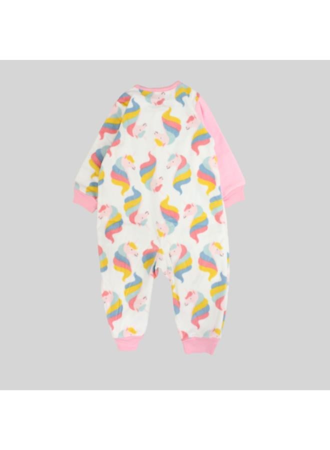 Colorful Unicorns Long-Sleeved Footless Onesie - Image 2