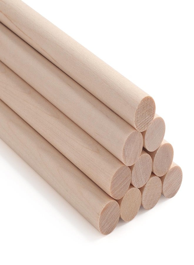 ONUPGO 10Pcs 1/2" x 12" Hardwood Craft Dowel Rods - Image 1