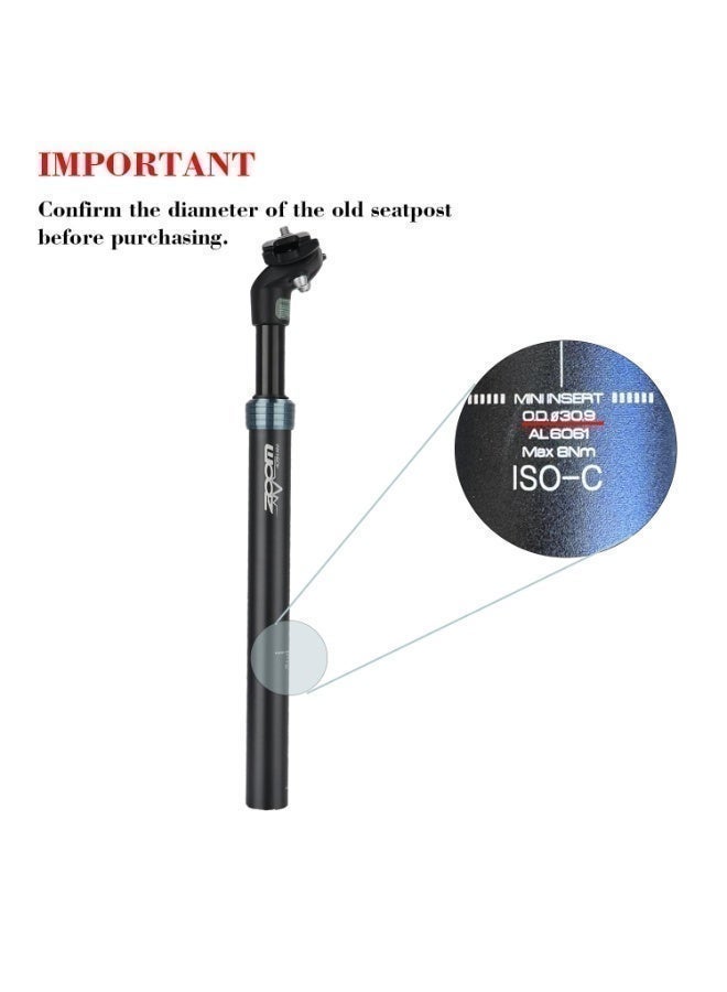 ZOOM Bike Seat Posts Bike Suspension Seatpost 27.2mm Alumium Adjustable Seatpost for ebike MTB Road Bike Mountain Bike Fixed Bike Seatpost,Shock Absorber Damper Seat Post ,Bicycle Accessories - Image 4