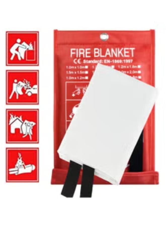 4 Pack of Fire Blankets for Fire Safety - Emergency Safety Fire Blanket - Retardant Kitemarked Fiberglass Fire Suppression Blanket - Kitchen, Home, Office, Caravan Fire Resistant Blanket - Image 3