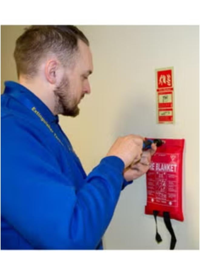 4 Pack of Fire Blankets for Fire Safety - Emergency Safety Fire Blanket - Retardant Kitemarked Fiberglass Fire Suppression Blanket - Kitchen, Home, Office, Caravan Fire Resistant Blanket - Image 4