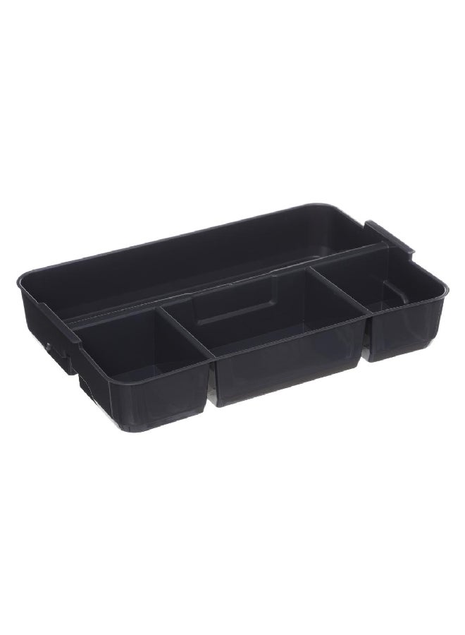 Five Simply Smart Samba Compartmentalized Storage Box Clear and Black 5 L 160429 - Image 4