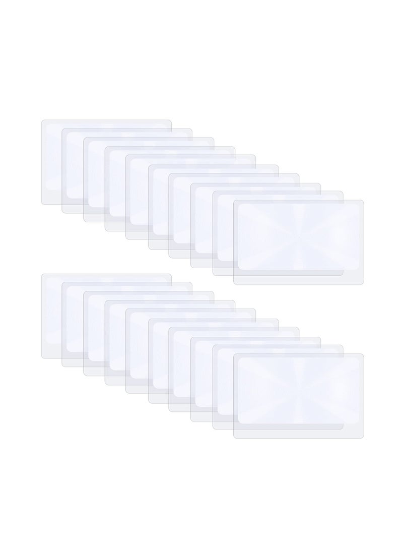 SYOSI 20PCS 3X Pocket Fresnel Magnifier, Wallet Magnifying Lens Credit Card Loupe Jewelry Inspection Tool Travel Magnifying Helpers Emergency Fire Starter for Reading Small Prints & Low Vision - Image 1
