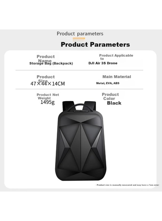 Odd Leaves Qiye Backpack Storage Bag, Suitable For Dji Mavic Air 3s Drone, Hard Shell Case, Storage Box, Protective Case For Dji Mavic Air 3s, Drone Kit Air 3s - Image 2