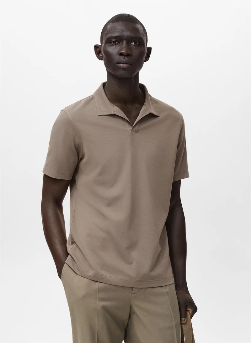 Mango Man Piqué Polo Shirt