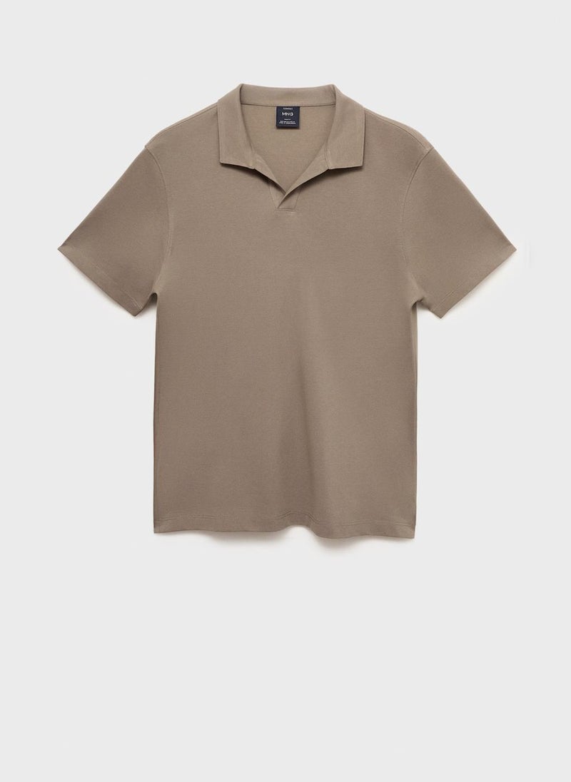 Mango Man Piqué Polo Shirt  - Image 5