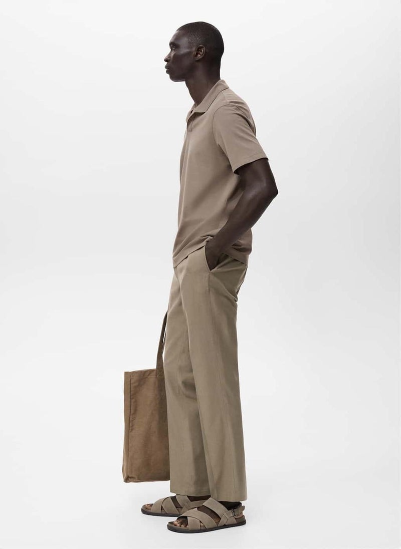 Mango Man Piqué Polo Shirt  - Image 3