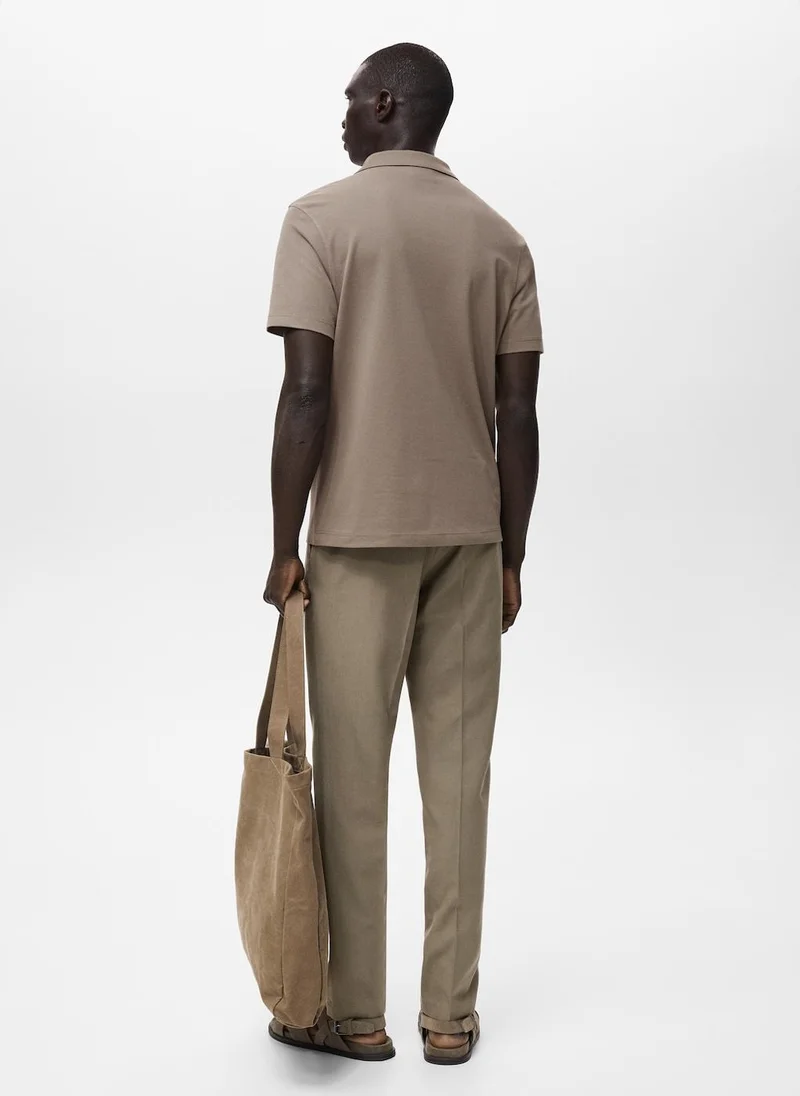 Mango Man Piqué Polo Shirt