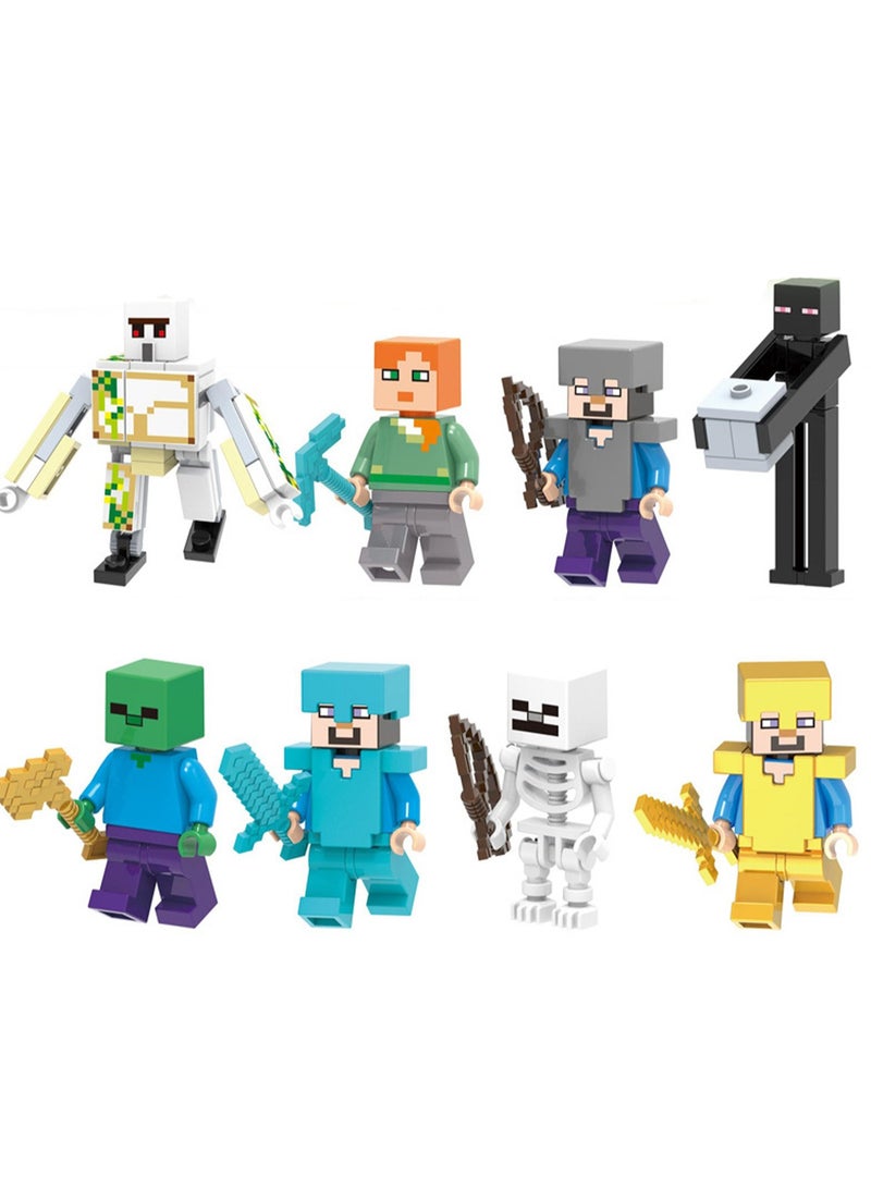 8 Game Character Puzzle Assembling Building Blocks Minifigure Toys Boys Children Gift Bag Pack - Image 1