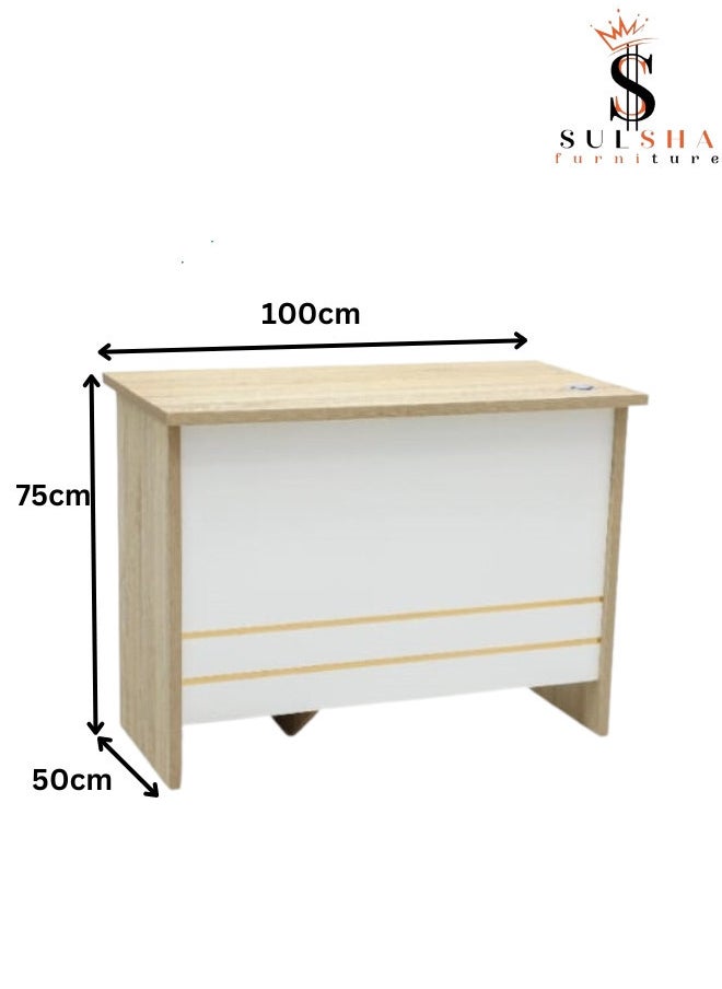 SULSHA - Modern New Design Office Table with Side Drawers, Office Desk, Computer Table 100x50x75Cm - Image 1