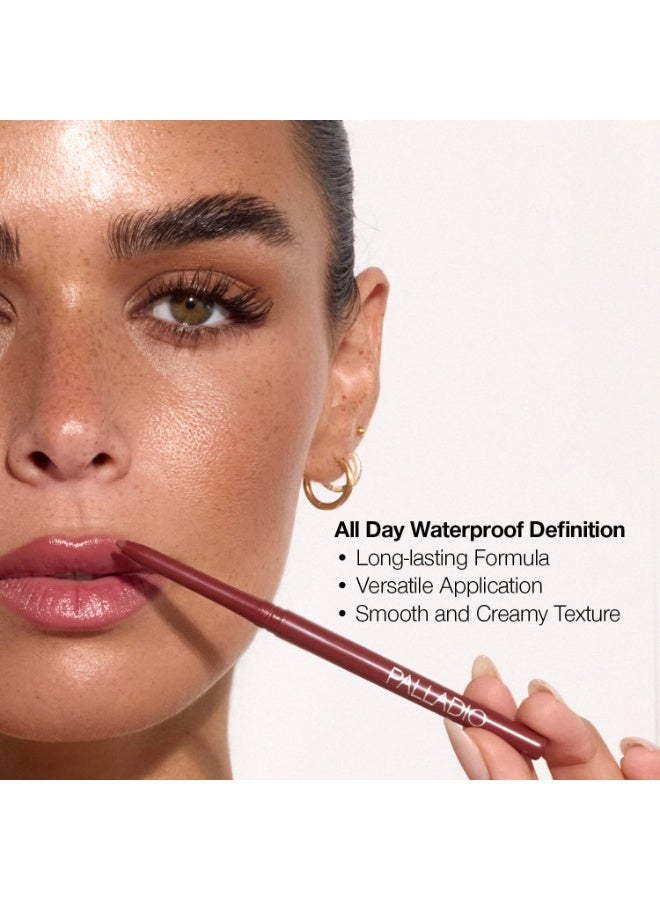 Palladio Retractable Waterproof Lipliner, PRL02 (Plum) - Image 4