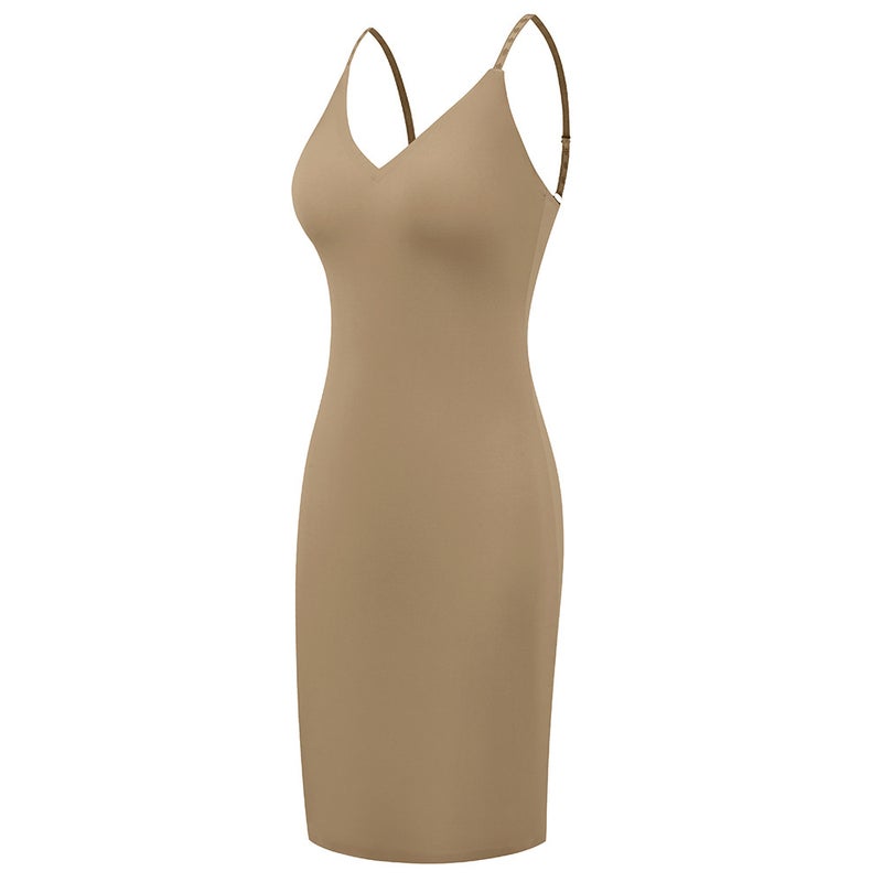 Zhanrun Specializes In Body Shaping Garments, Seamless Suspenders, V Neck, Light Shaping, Tummy Control, Butt-Covering Dress, Waist Tightening, Export - Image 1