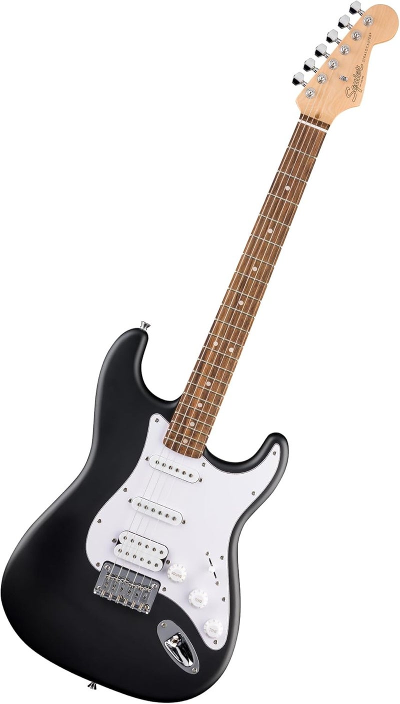 FENDER Fender Squier Debut Series Stratocaster HT HSS Electric Guitar Beginner Guitar 2Year Warranty Includes Free Lessons Black with Satin Urethane Finish  - Image 1