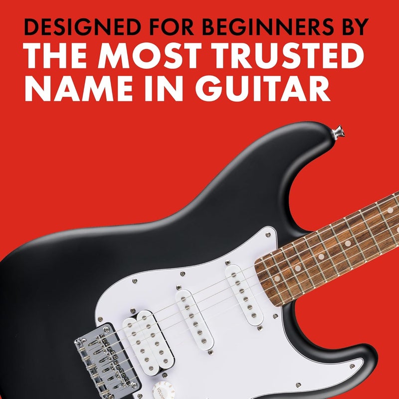 FENDER Fender Squier Debut Series Stratocaster HT HSS Electric Guitar Beginner Guitar 2Year Warranty Includes Free Lessons Black with Satin Urethane Finish  - Image 4