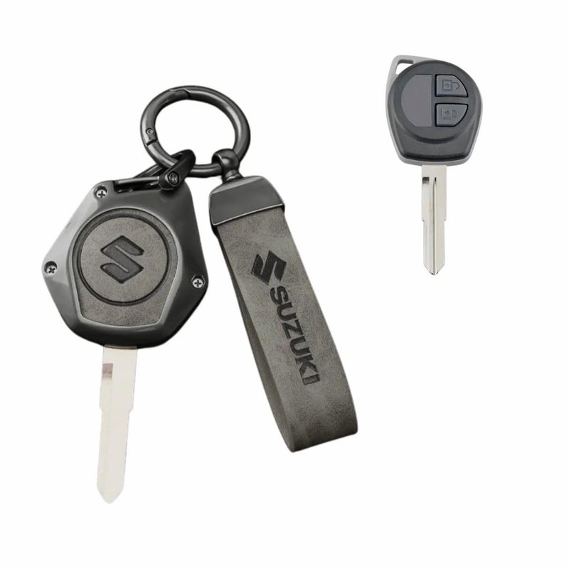  تي ار اكس اوتو غطاء مفتاح جلد فاخر مع سلسلة مفاتيح من TRX AUTO لسيارات Suzuki - Image 1