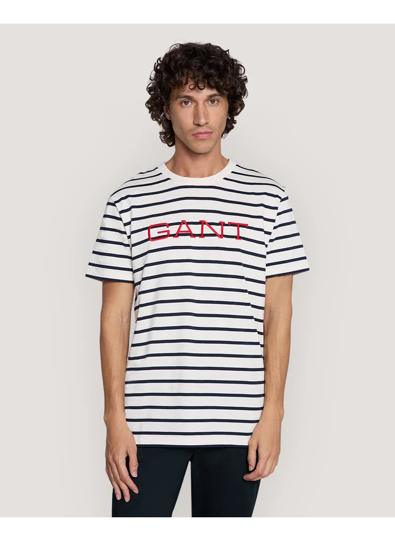 غانت Gant Striped Graphic T-Shirt