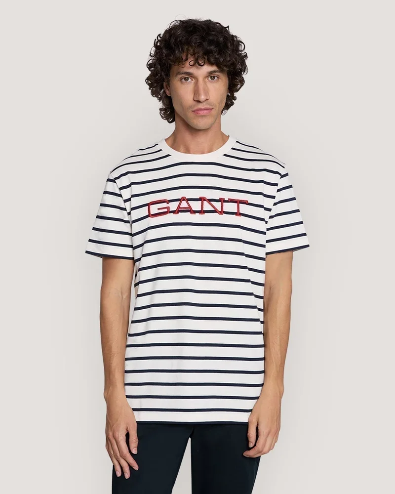 GANT Gant Striped Graphic T-Shirt