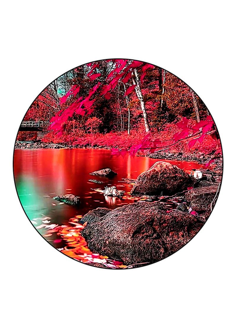 RKN Nature Printed Mouse Pad Round  Multicolour