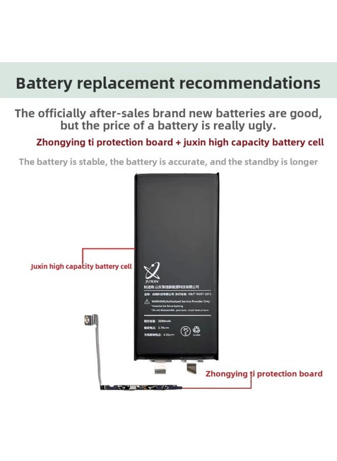 Generic - Large Capacity Lithium Battery For Apple Phone Replacement Suitable For 7 5 6 8 XS Batteries By ShangNeng Non Original Brand-Standard Capacity:Apple Battery 6SP [3820 MA]] - Image 1