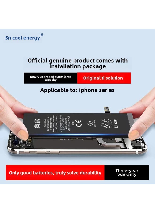 Generic - Large Capacity Lithium Battery For Apple Phone Replacement Suitable For 7 5 6 8 XS Batteries By ShangNeng Non Original Brand-Standard Capacity:Apple Battery 6SP [3820 MA]] - Image 1