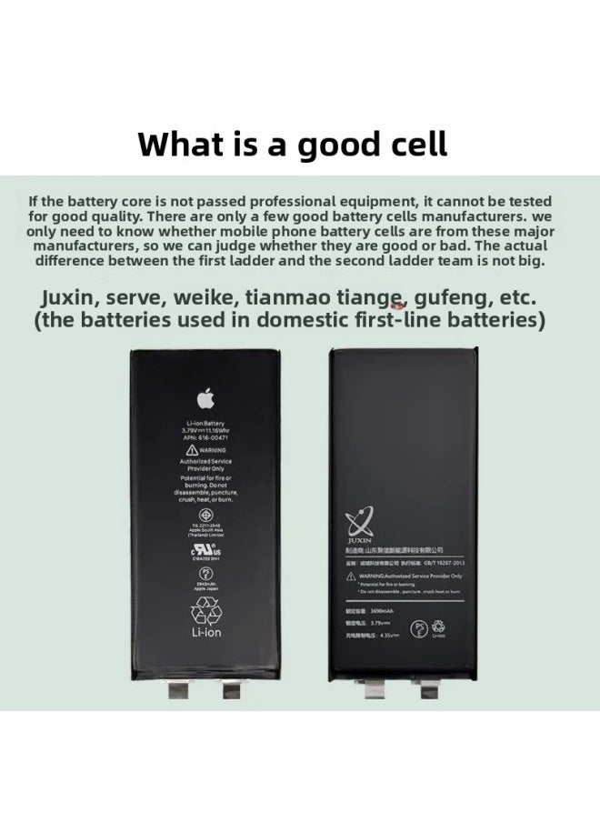 Generic - Large Capacity Lithium Battery For Apple Phone Replacement Suitable For 7 5 6 8 XS Batteries By ShangNeng Non Original Brand-Standard Capacity:Apple Battery 6SP [3820 MA]] - Image 1