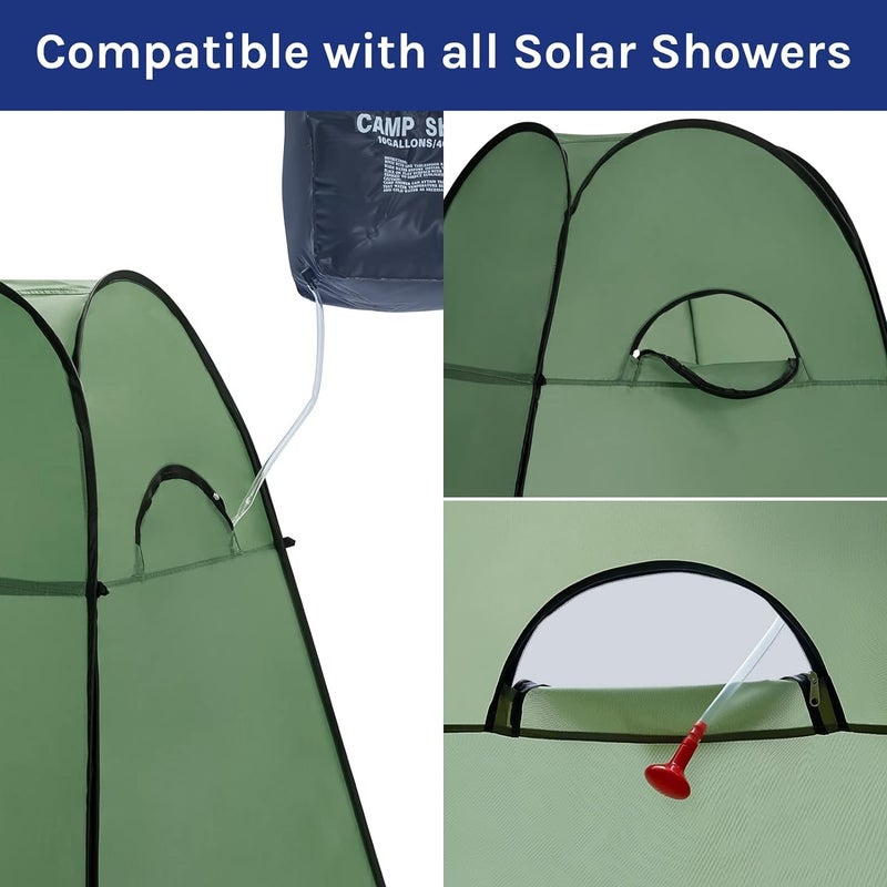 Wolfwise Pop Up Changing Tent for Beach, Camping Portable Shower Tents, Outdoor Privacy Bathroom, Change Dressing Clothes Porta Potty Tent Pop Up Instant for Camp, Toilet, Green - Image 3