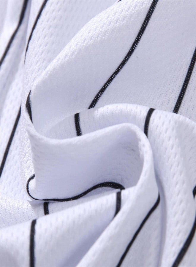 Mowbeat Baby Boy Baseball Outfit 1 Year Old Toddler Baseball Jersey Boys First Birthday Shirt Striped Pants Set 9 Months - Image 3