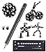 Lafoxla Fidget Pen Decompression Magnetic Metal Pen Toy Pen Relieving Stress Build Various of Shapes Strato Pen Multifunctional Deformable Magnet Writing Pen Polar Pen for Black - Image 3