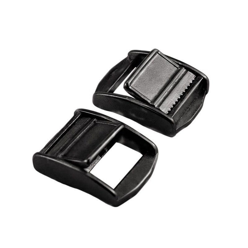 NRC&XRC 2 Pack Stainless Steel Black Lock Slider Buckles,Heavy Strap Release Buckle Adjustable Metal Buckle Fasteners (1inch BK) - Image 1